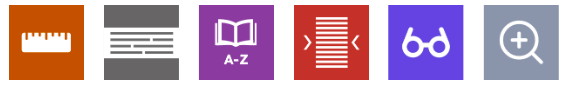 image of reading aids tool icons